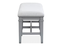 Charleston - Bench With Upholstered Seat - Harbor Gray