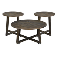 Industrial - 3 Piece Occasional Table Set - Brown