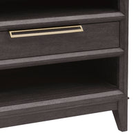 Quincy - Stone-Top Bachelor's Chest With Storage Drawer - Black