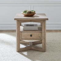 Proximity Place - Rectangular End Table - Barley Buff
