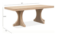 Somerset - Trestle Dining Table - Butternut and Omari Natural