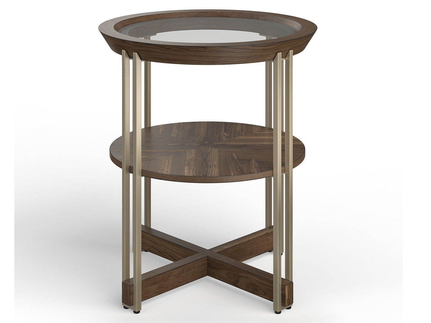 Elora - Round End Table - Walnut