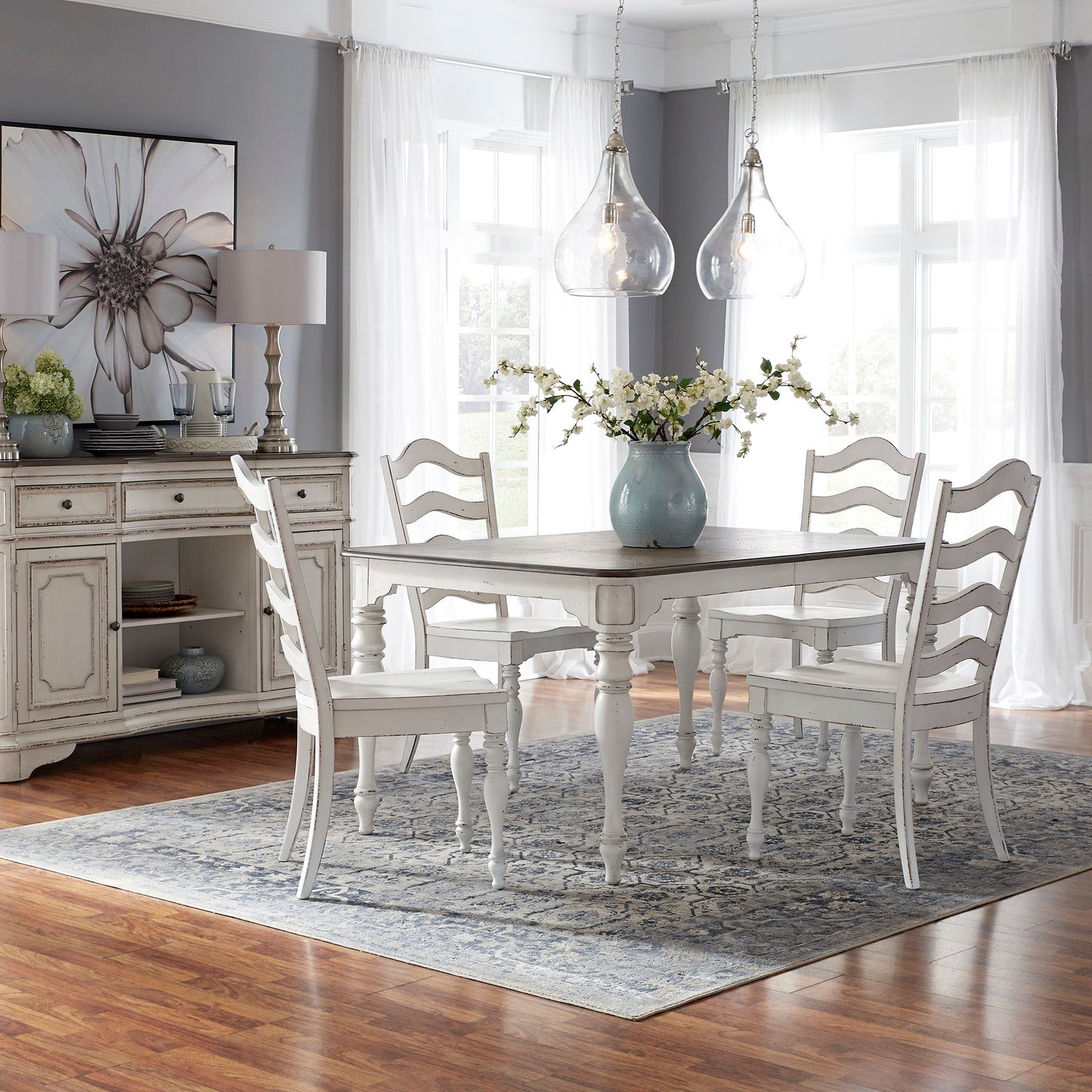 Magnolia Manor - Leg Table Set