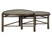 Hadleigh - Shaped Nesting Cocktail Table - Coffee Bean