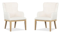 Somerset - Dining Arm Chair With Upholstered Seat & Back (Set of 2) - Butternut and Omari Natural