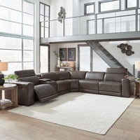 Deacon - 6 Piece Sectional - Boston Charcoal Leather