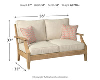 Clare - Beige - Loveseat w/Cushion