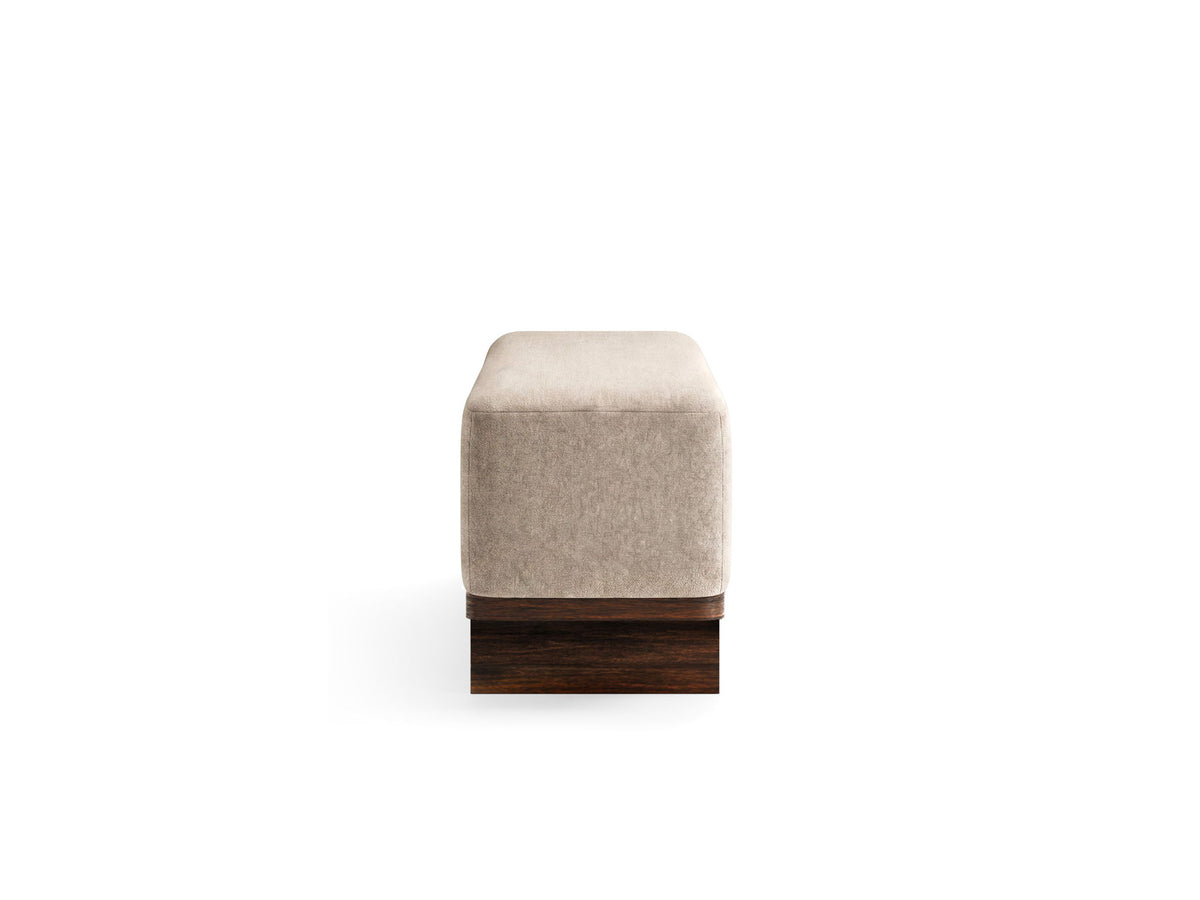 Reena - Upholstered Bench - Rich Brown / Beige
