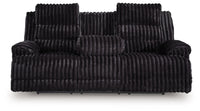 Rhine Falls - Onyx - Reclining Power Sofa With Drop Down Table