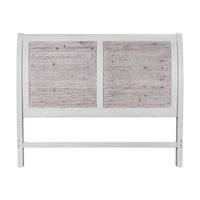 Backroads - King Sleigh Headboard - Weathered White