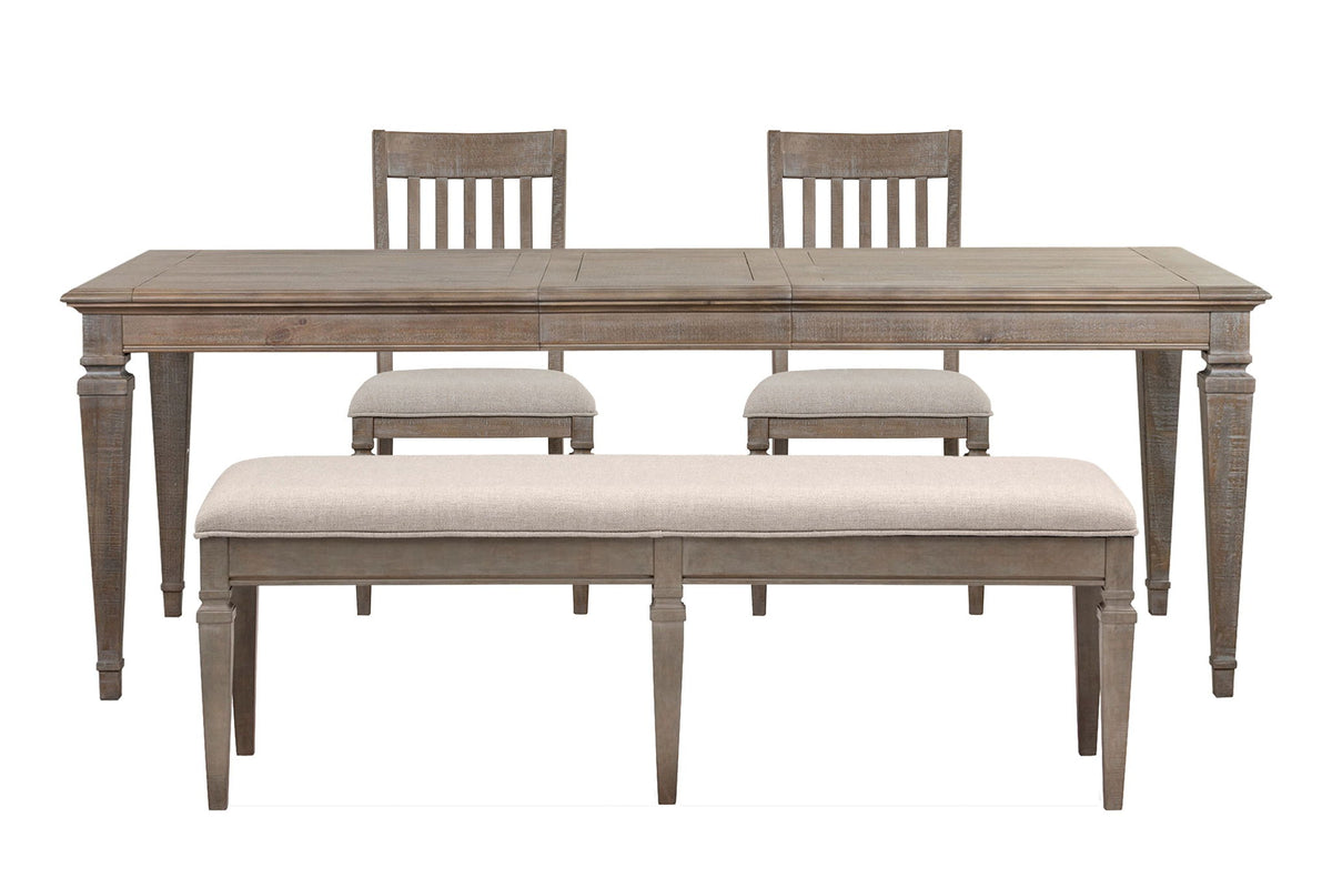 Lancaster - 4 Piece Extendable Rectangular Dining Table Set