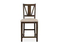 Westley Falls - Counter Chair With Upholstered Seat (Set of 2) - Graphite