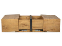 Ripley - Square Cocktail Table With Casters - Rustic Caramel