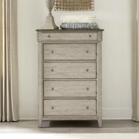 Ivy Hollow - 5 Drawer Chest - Weathered Linen / Dusty Taupe