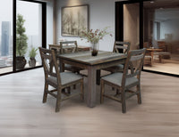 Loft Brown - Chair With Fabric Seat (Set of 2) - Two Tone Gray / Brown