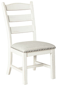 Valebeck - Beige / White - Dining UPH Side Chair (Set of 2)