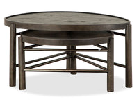 Hadleigh - Shaped Nesting Cocktail Table - Coffee Bean