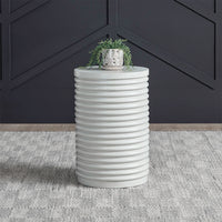 Berkley Square - Round Chairside Table - Linen & Khaki