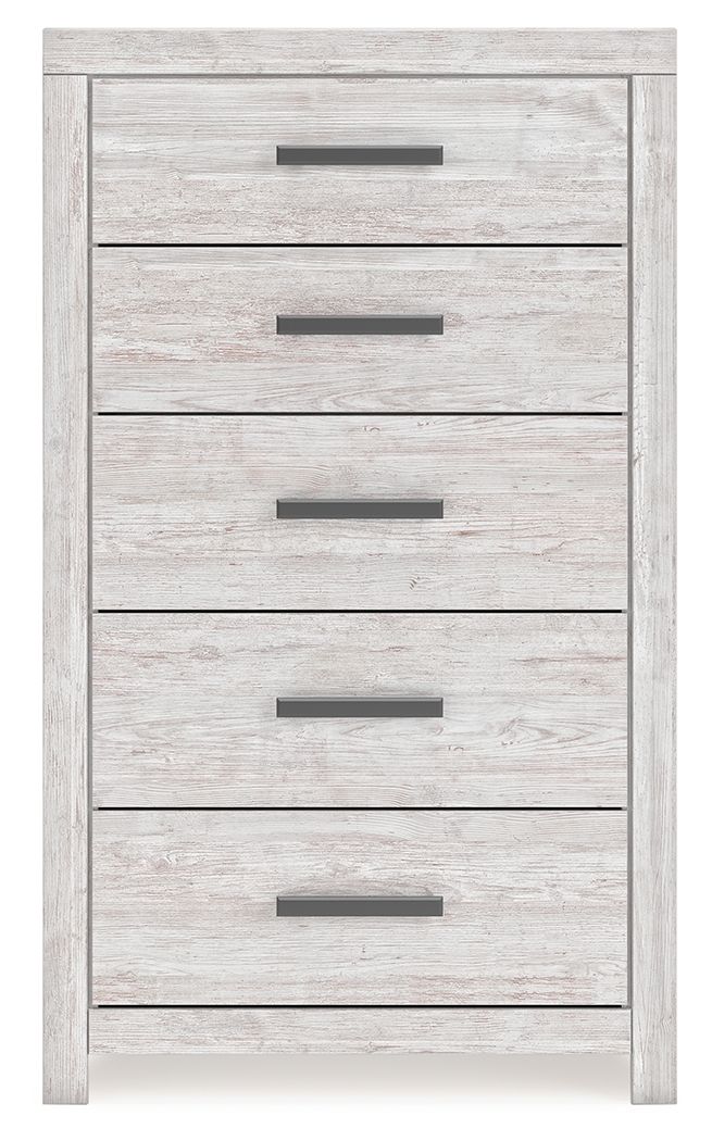 Cayboni - Whitewash - Five Drawer Chest