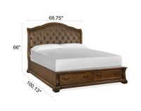 Durango - Upholstered Sleigh Storage Bed