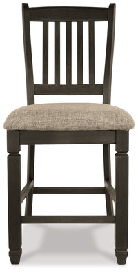 Tyler Creek - Black / Grayish Brown - Upholstered Barstool (Set of 2)