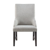 Montrose - Fabric Dining Host Chair (Set of 2) - Espresso / Light Gray