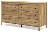 Bermacy - Light Brown - Six Drawer Dresser