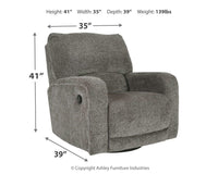 Wittlich - Slate - Swivel Glider Recliner