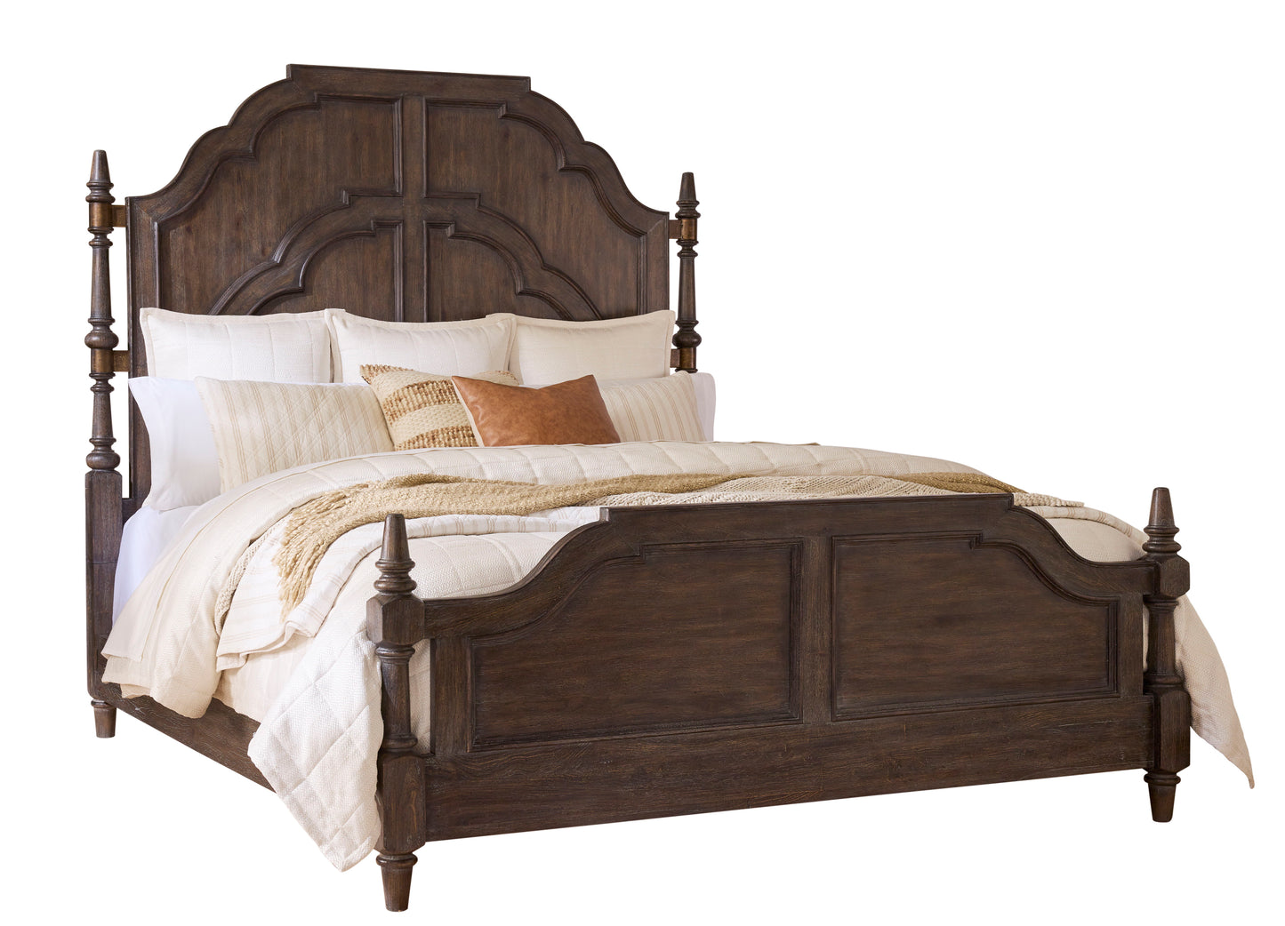 Revival Row - King Panel Bed - Brown