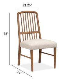 Woodward - Wood Slat Back Side Chair (Set of 2) - Dark Clove / White