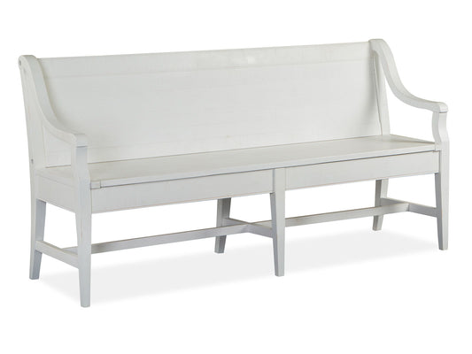 Heron Cove - Bench With Back - Chalk White