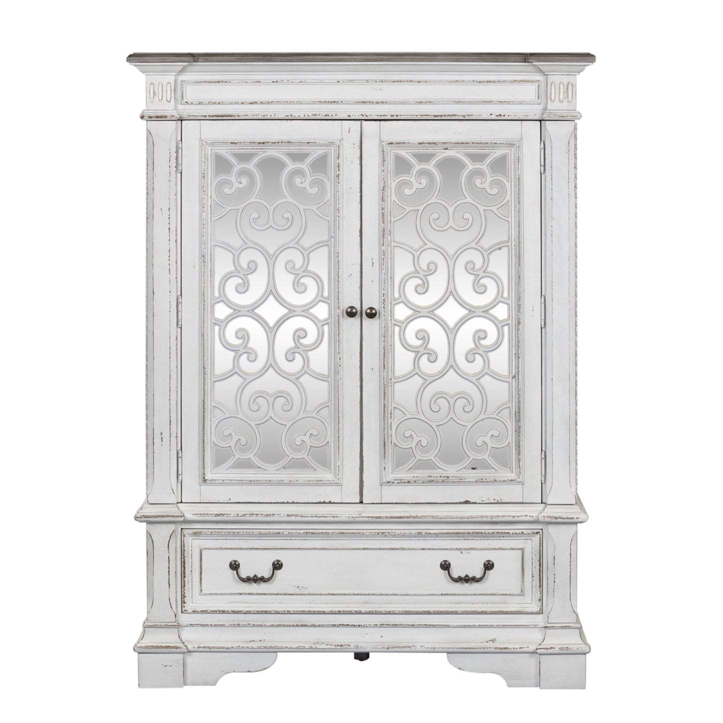 Abbey Park - Mirrored Door Chest - White