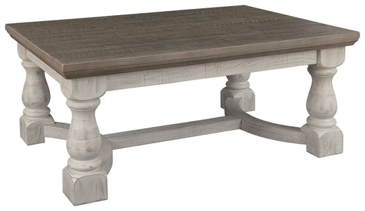 Havalance - Gray / White - Rectangular Cocktail Table