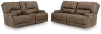 Beckley Place - 2 Pc. - Power Reclining Sofa And Loveseat - Earth