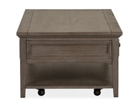 Paxton Place - Rectangular Cocktail Table With Casters - Dovetail Gray