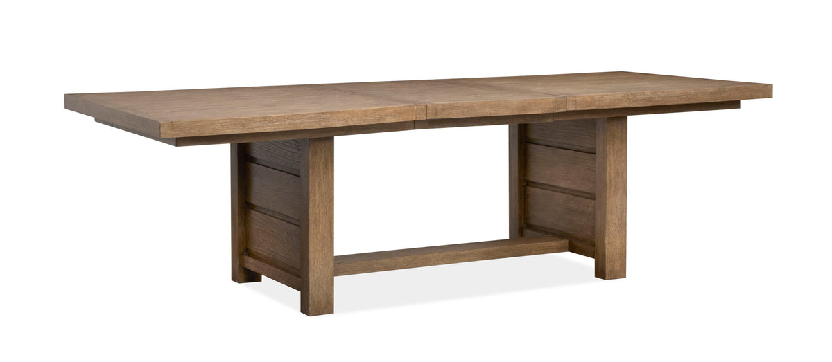 Plum Creek - 9 Piece Extendable Trestle Dining Table Set
