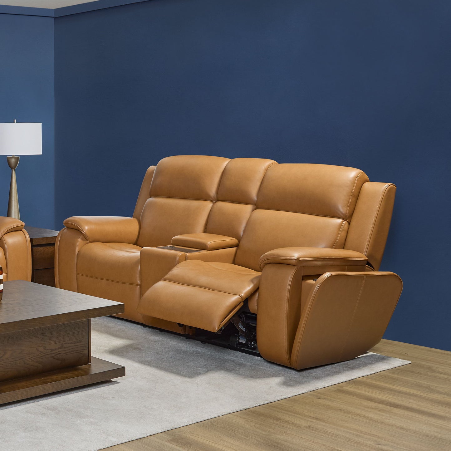 Ziggy - Power Reclining Loveseat With Console, Power Headrest, Lumbar, Heat & Massage