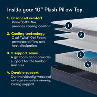 Perfect Day - 10" Serta Plush Pillow Top Mattress in a Box