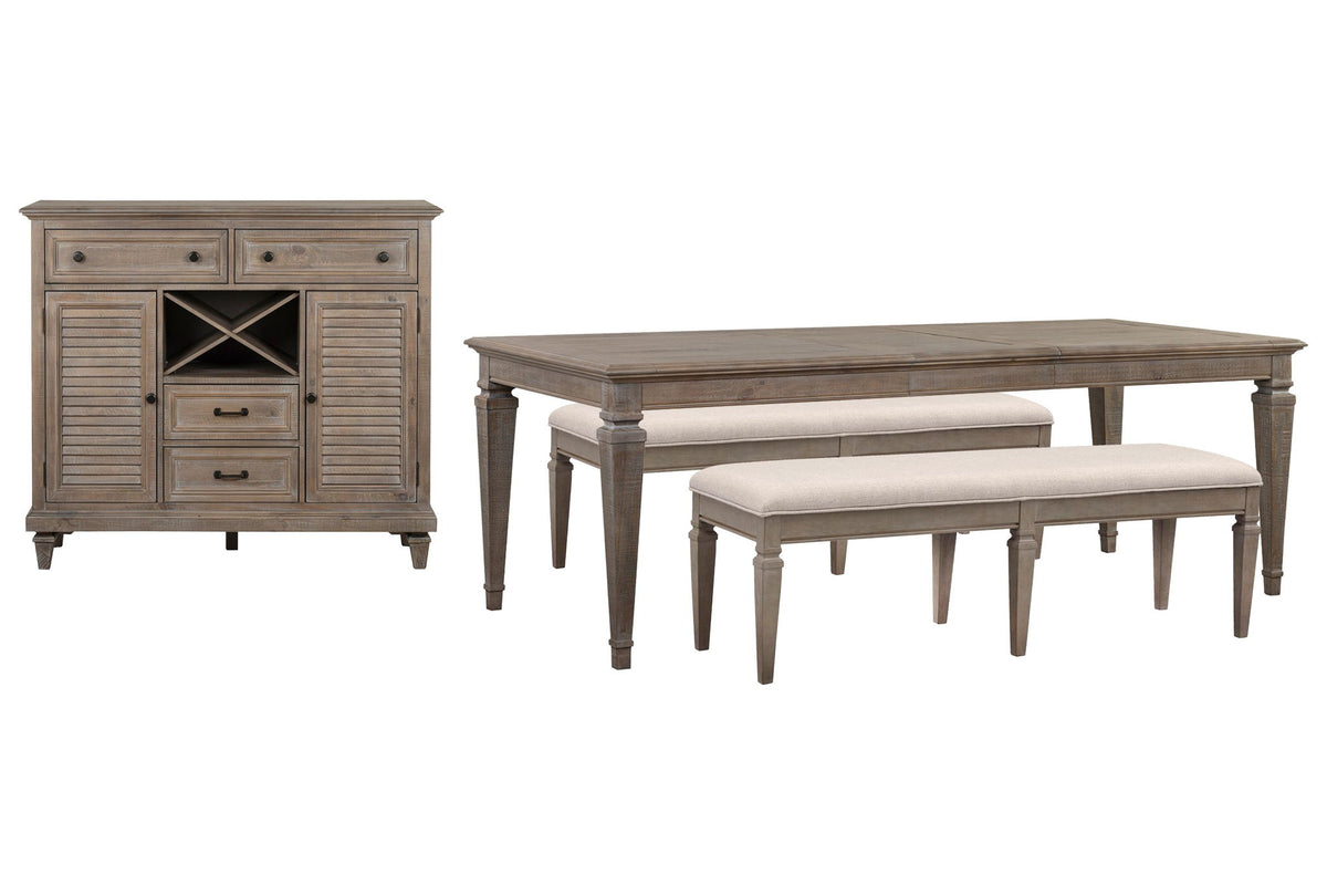Lancaster - 4 Piece Extendable Rectangular Dining Table Set
