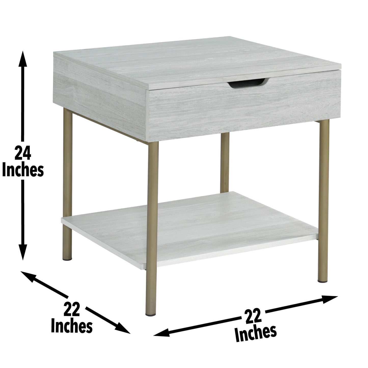 Whitman - Square End Table - White