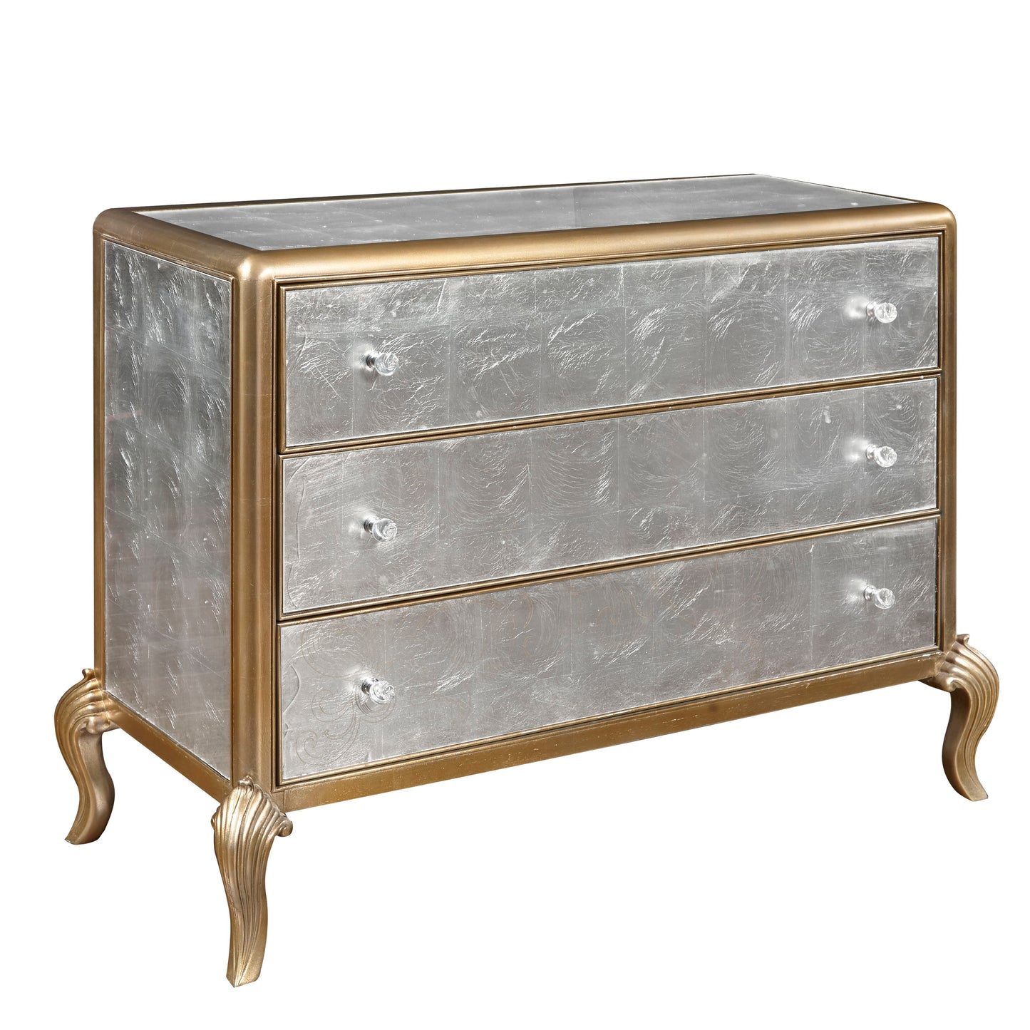 Pulaski Accents - Three Drawer Eglomise Accent Chest - Silver