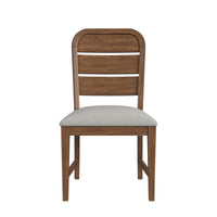 Glinda - Fabric Dining Side Chair (Set of 2) - Brown / Light Gray