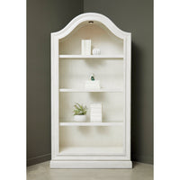 Open Shelf Storage Bookcase With Puck Light - White