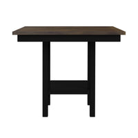 Brooks - 5 Piece Counter Set With Table And 4 Upholstered Seat & Wood Back Chairs - Medium Brown & Black