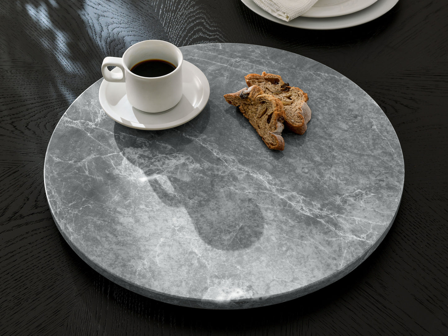 Kaza - Marble Lazy Susan - Gray