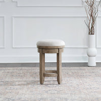 Millstone - Upholstered Console Swivel Stool - Nutmeg
