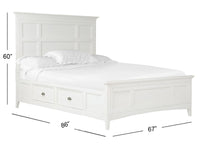 Heron Cove - Complete Panel Bed With Storage Rails