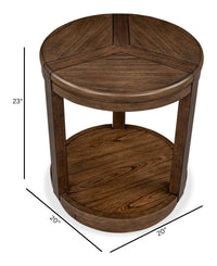 Connolly - Round End Table - Brown