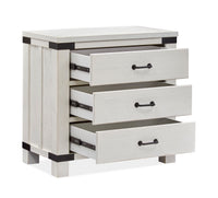 Harper Springs - Bachelor Chest With Metal Decoration - Silo White