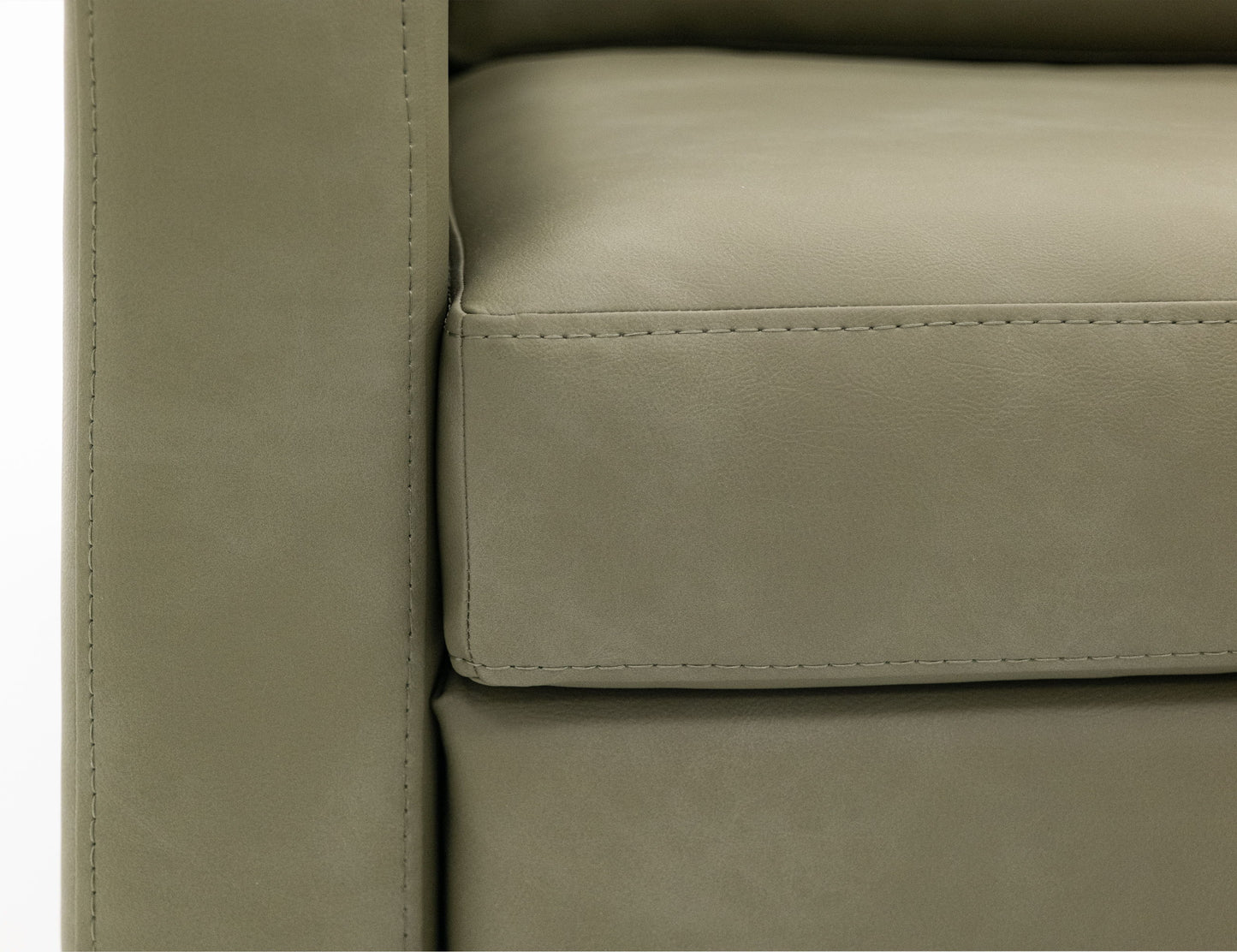 Natural Teca - Sofa - Olive Green